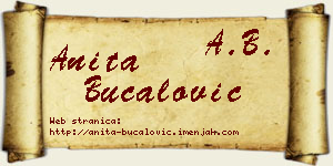 Anita Bucalović vizit kartica